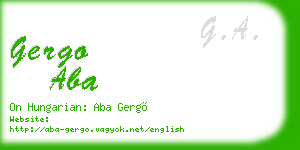 gergo aba business card